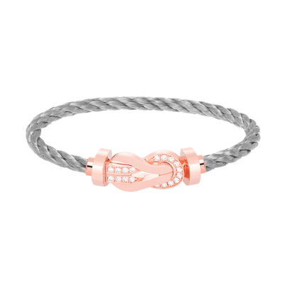 [Bloom]CHANCE LARGE 8 FIGURE BUCKLE HALF DIAMOND BRACELET ROSE GOLD