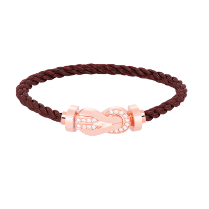 [Bloom]CHANCE LARGE 8 FIGURE BUCKLE HALF DIAMOND BRACELET ROSE GOLD