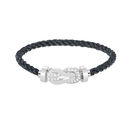 [Bloom]CHANCE LARGE 8 FIGURE BUCKLE HALF DIAMOND BRACELET SILVER