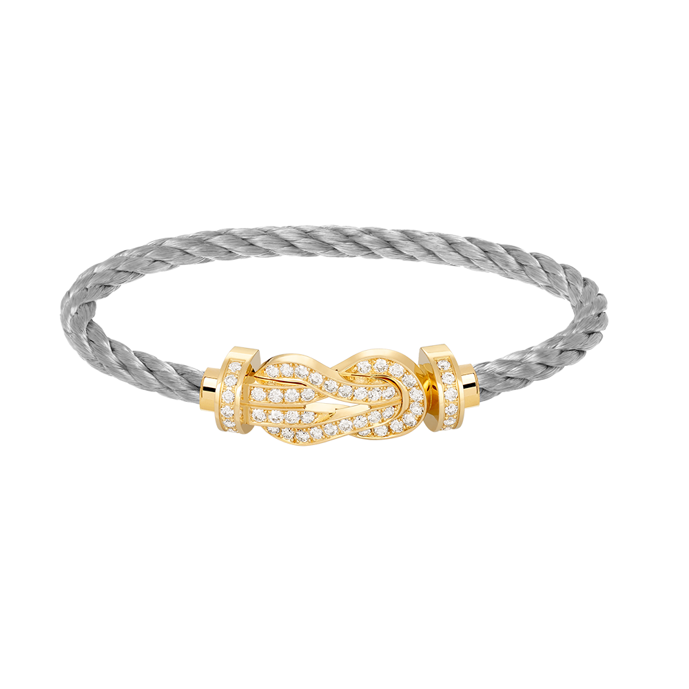 [Bloom]CHANCE LARGE 8 FIGURE BUCKLE FULLDIAMOND BRACELET GOLD