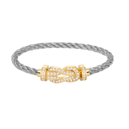 [Bloom]CHANCE LARGE 8 FIGURE BUCKLE FULLDIAMOND BRACELET GOLD