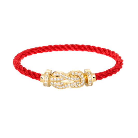 [Bloom]CHANCE LARGE 8 FIGURE BUCKLE FULLDIAMOND BRACELET GOLD