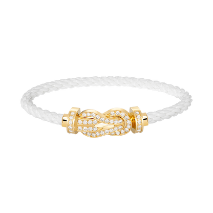 [Bloom]CHANCE LARGE 8 FIGURE BUCKLE FULLDIAMOND BRACELET GOLD