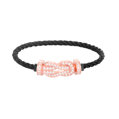 [Bloom]CHANCE LARGE 8 FIGURE BUCKLE FULL DIAMOND BRACELET ROSE GOLD