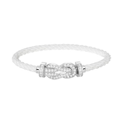 [Bloom]CHANCE LARGE 8 FIGURE BUCKLE FULL DIAMOND BRACELET SILVER