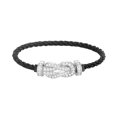 [Bloom]CHANCE LARGE 8 FIGURE BUCKLE FULL DIAMOND BRACELET SILVER