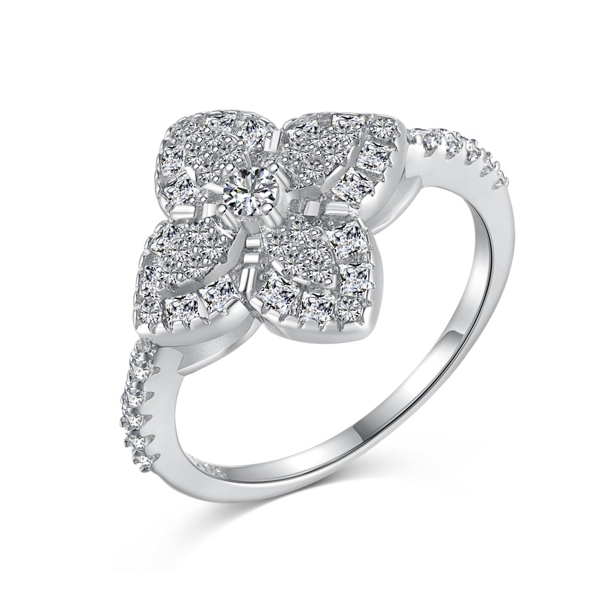 [Bloom]Luxurious Colorful Flower Shape Banquet Ring