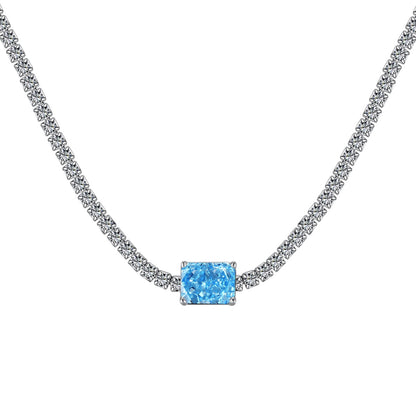 [Bloom]2.0 carat Ornate Emerald Cut Necklace