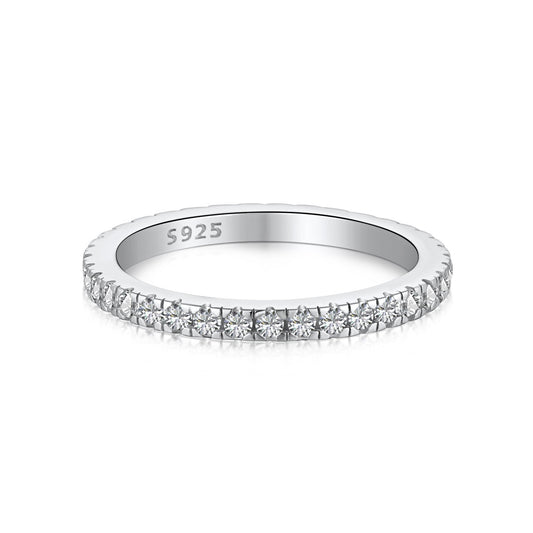 [Bloom]Delicate Sparkling Round Cut Daily Ring