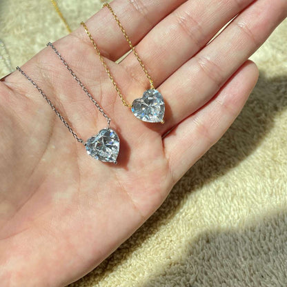 [Bloom]6.0 carat Radiant Heart Shape Necklace