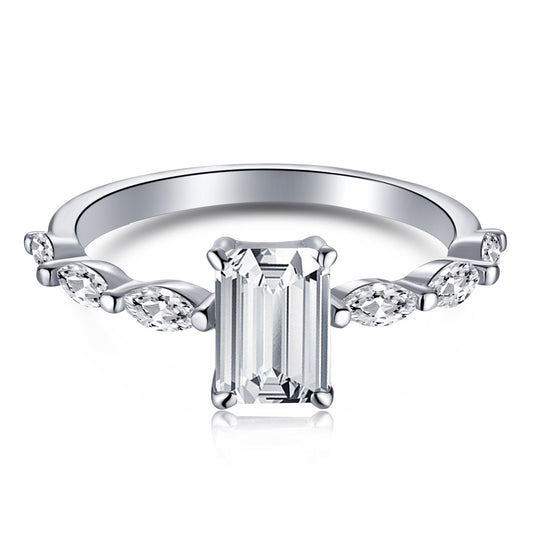 [Bloom]1.0 Carat Dainty Resplendent Radiant Cut Daily Ring