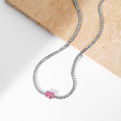 [Bloom]1.0 Carat Shining Oval Cut Necklace