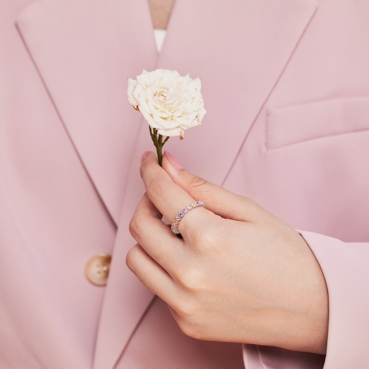 [Bloom]Unique Scintillating Round Cut Daily Ring