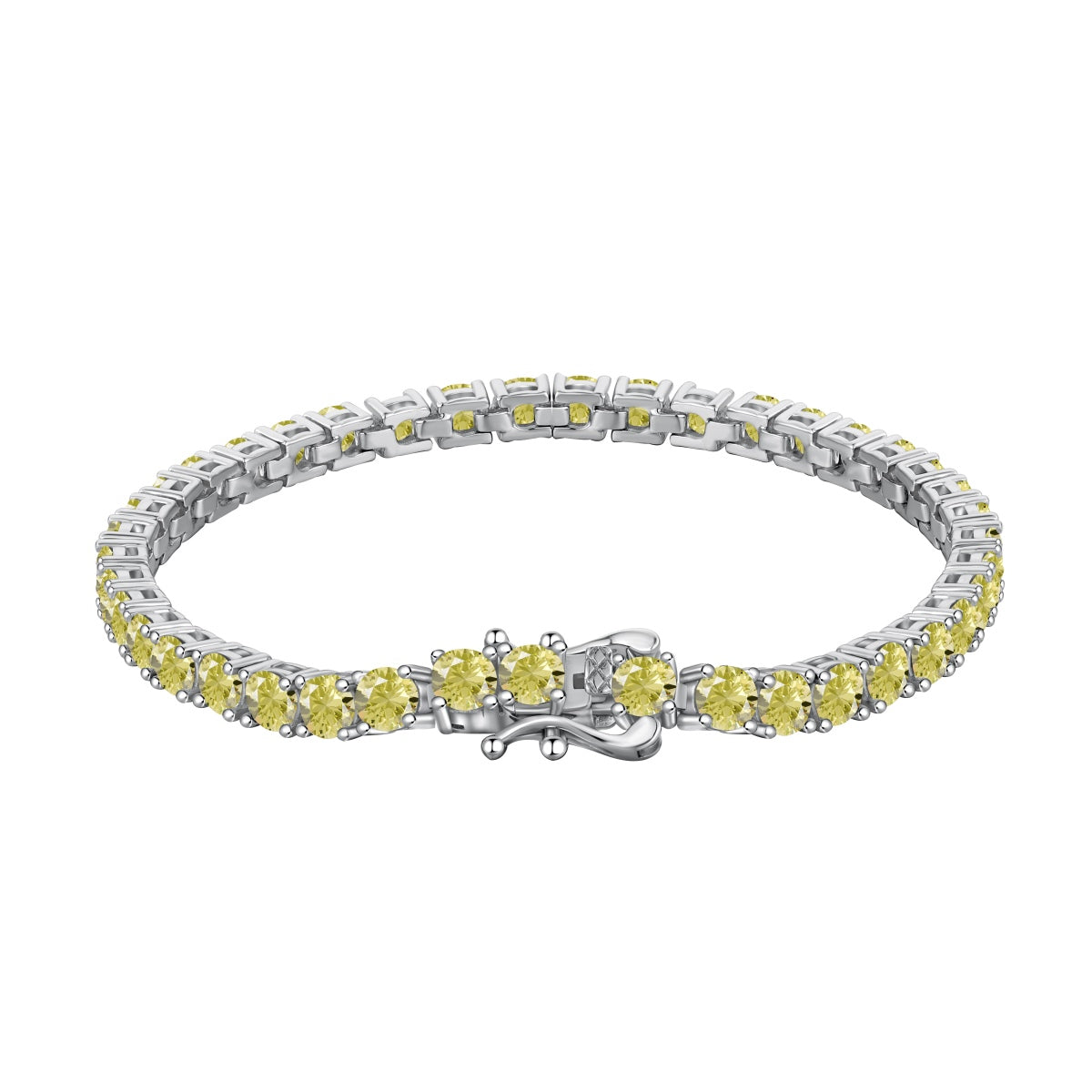 [Bloom]Ornate Dazzling Round Cut Tennis Bracelet