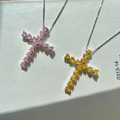 [Bloom]Radiant Cross Shape Necklace