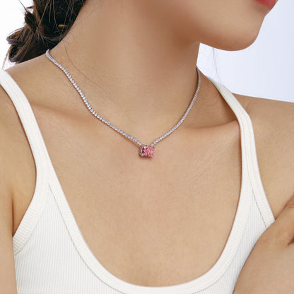 [Bloom]4.0 Carat Elegant Radiant Cut Necklace