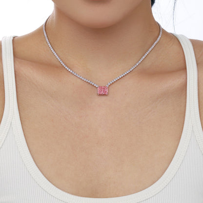 [Bloom]4.0 Carat Elegant Radiant Cut Necklace