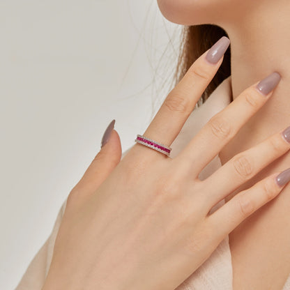 [Bloom]Delicate Colorful Round Cut Daily Ring