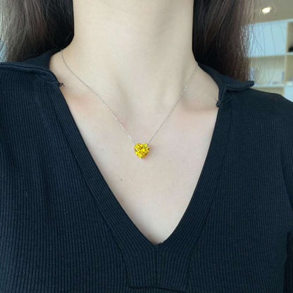 [Bloom]6.0 carat Radiant Heart Shape Necklace