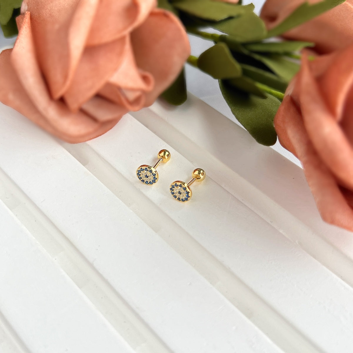 [Bloom]Devil's Eye Ear Bone Nail Earrings