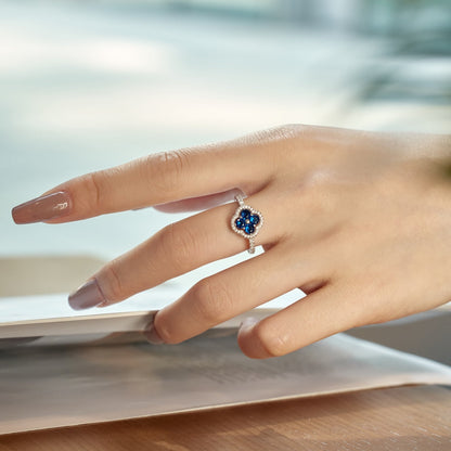 [Bloom]Four Leaf Clover Flower Design Ring