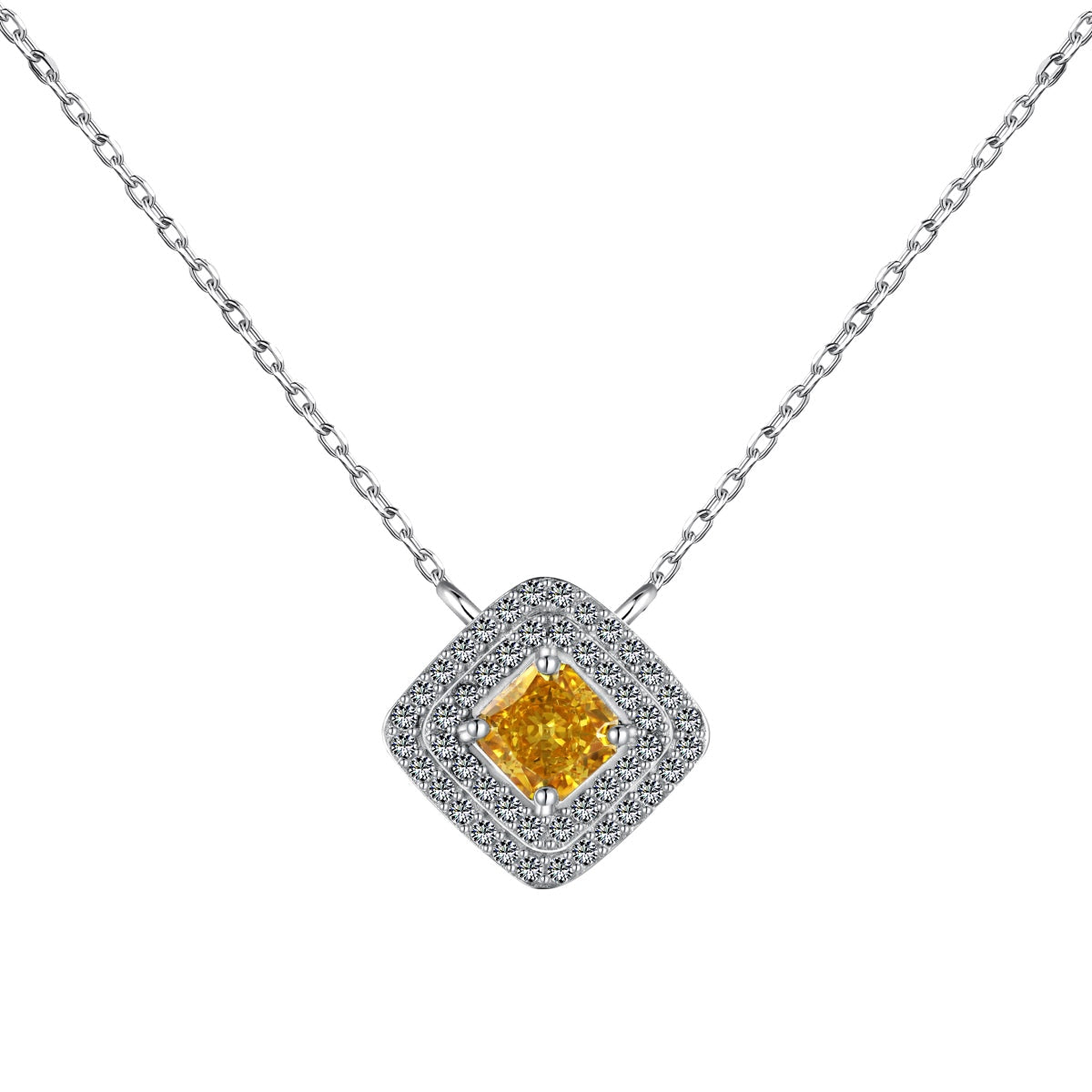 [Bloom]Sparkling Asscher Cut Necklace