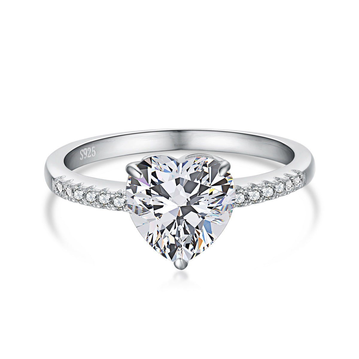 [Bloom]2.0 Carat Dazzling Lustrous Heart Cut Lover Ring