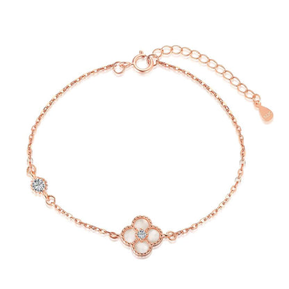 [Bloom]Delicate Four Leaf Clover Bracelet