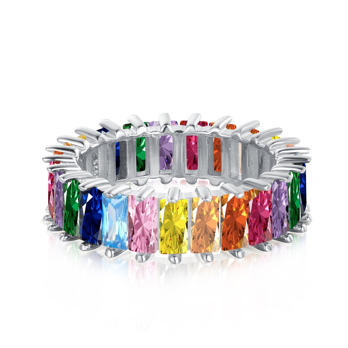 [Bloom]Unique Colorful Radiant Cut RIng