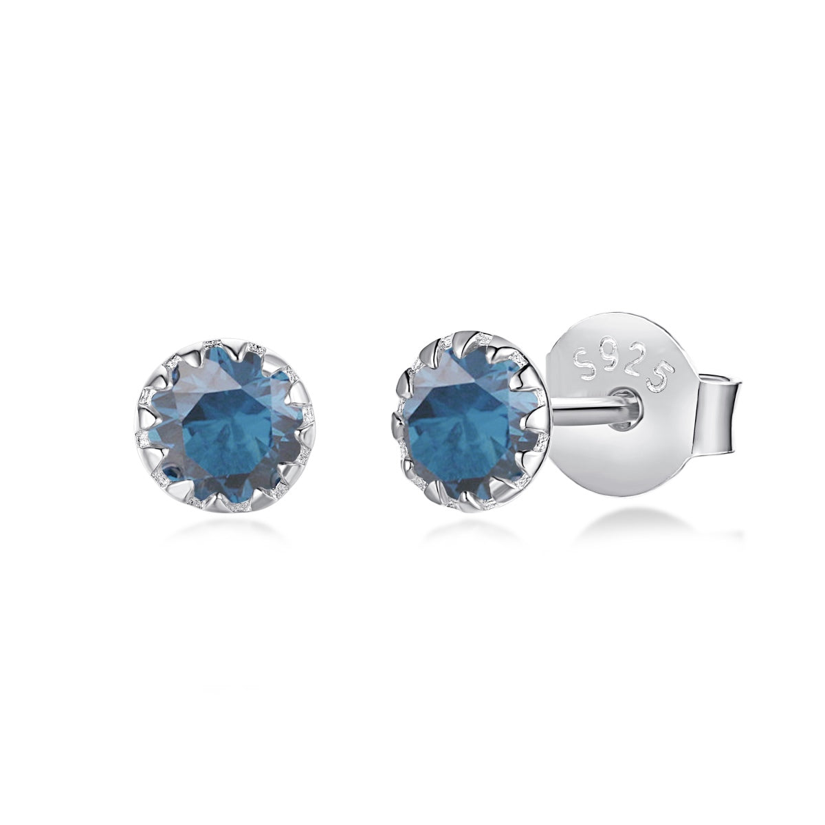 [Bloom]Sparkling Colorful Round Shape Earrings