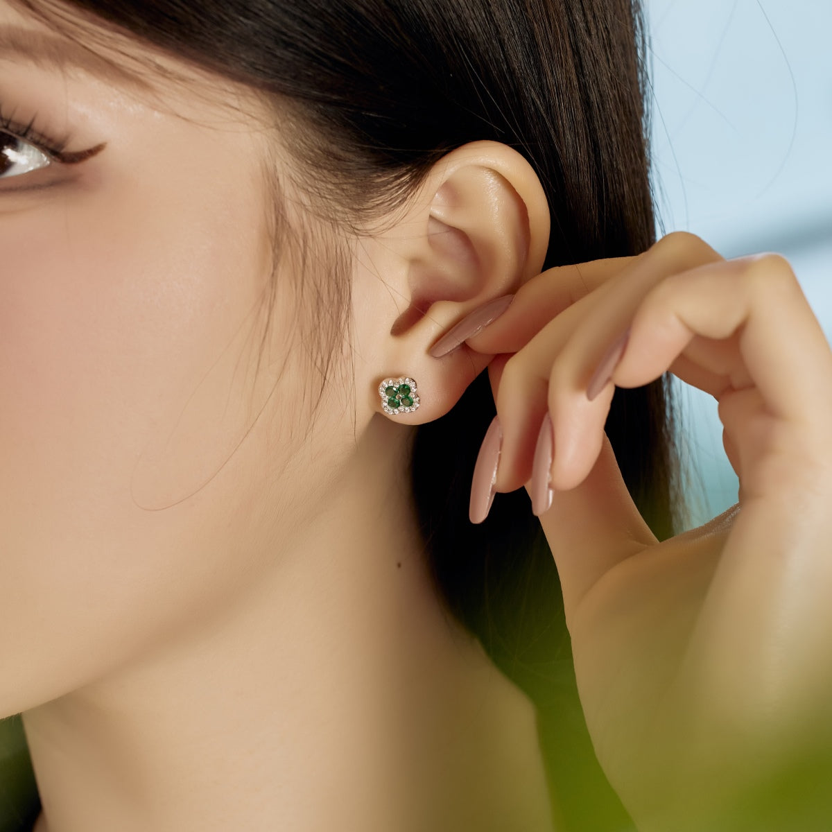 [Bloom]Four-Leaf Clover Flower Shaped Earrings