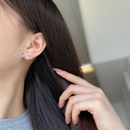 [Bloom]Dainty Bow Shape Earrings