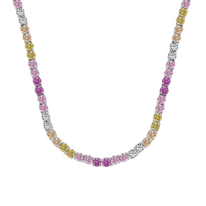 [Bloom]Delicate Colorful Tennis Necklace