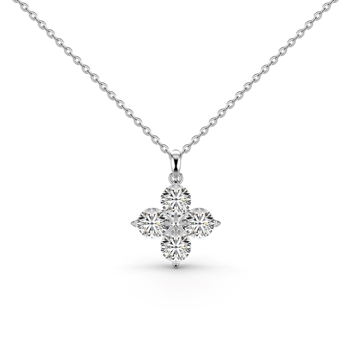 [Bloom]Four-Leaf Clover And Eight-Pointed Star Necklace