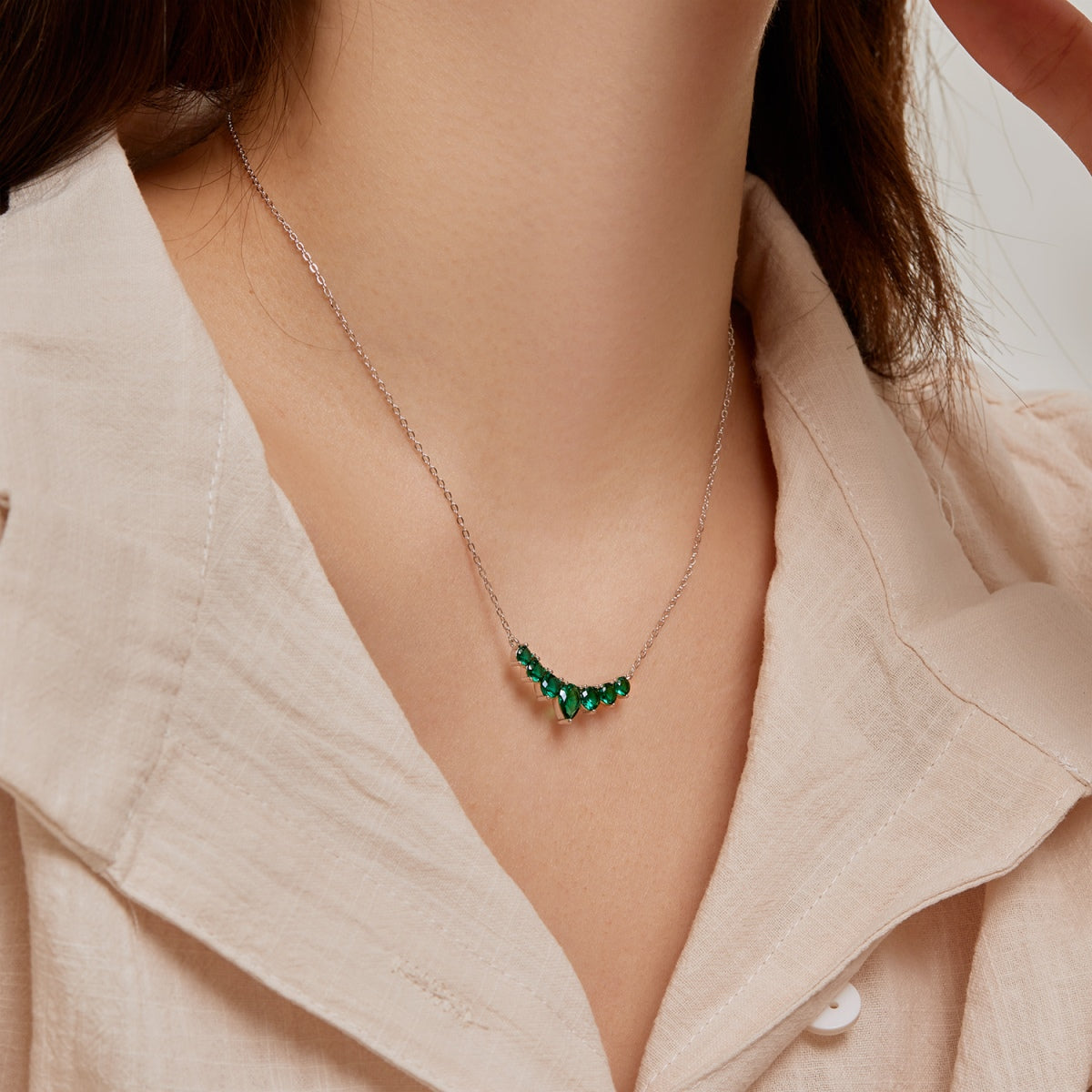 [Bloom]Dainty Colorful Heart Necklace