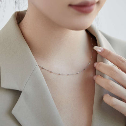 [Bloom]Small Bead Clavicle Chain Simple Necklace