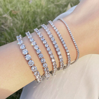 [Bloom]Luxurious Ornate Round Cut Tennis Bracelet