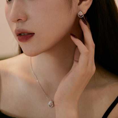 [Bloom]Sparkling Delicate Water Drop Shape Daily Earrings