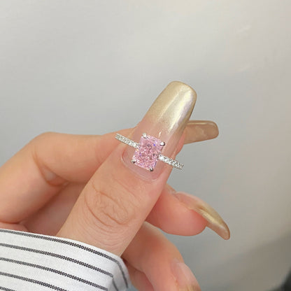 [Bloom]2.0 Carat Dazzling Sparkling Radiant Cut Party Ring