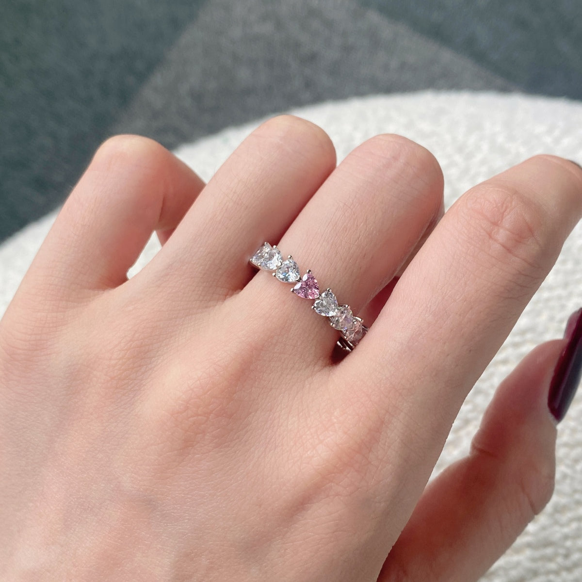 [Bloom]0.25 Carat Radiant Romance Heart Cut Lover Ring