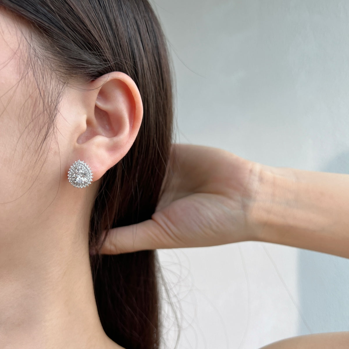 [Bloom]Delicate Gorgeous Pear Cut Daily Earrings