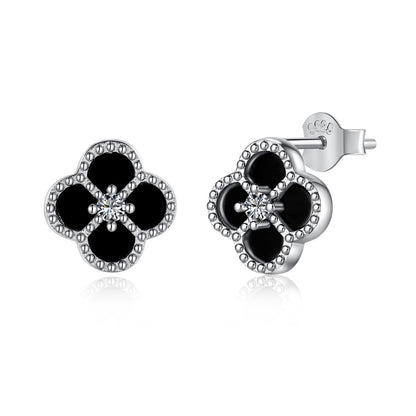 [Bloom]Four-Leaf Clover Flower Shape Exquisite Earrings