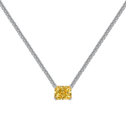 [Bloom]4.0 Carat Elegant Radiant Cut Necklace