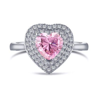 [Bloom]Delicate Ebullient Heart Shape Wedding Ring