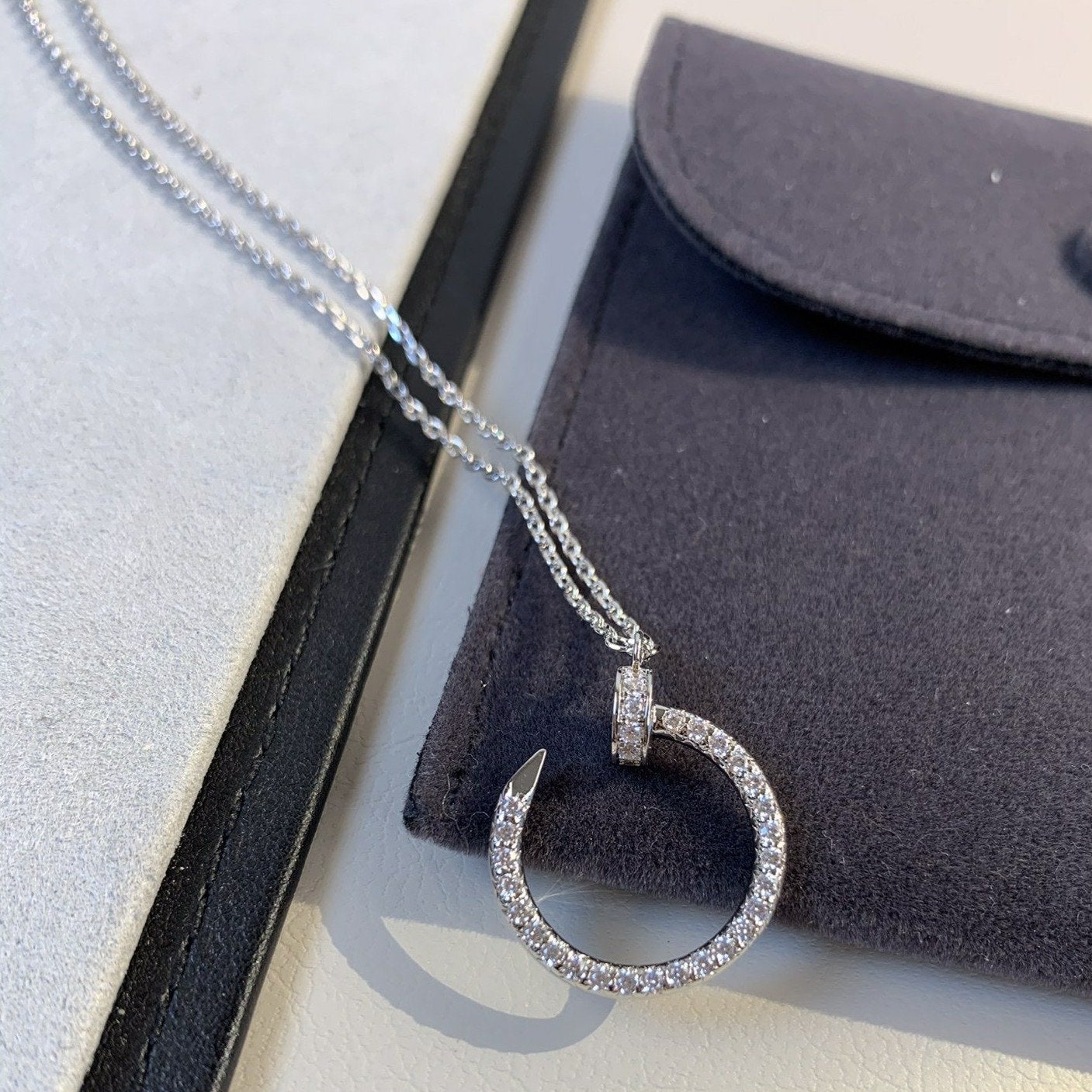 [Bloom]JUSTE NECKLACE SILVER DIAMONDS