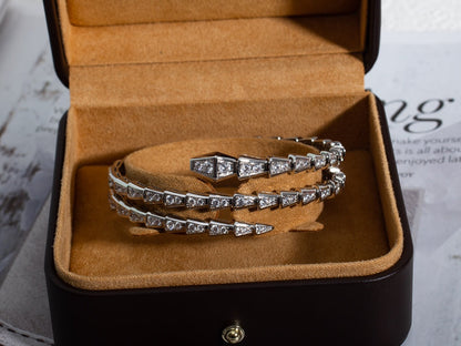 [Bloom]SERPENTI BRACELET SILVER DIAMOND DOUBLE ROW