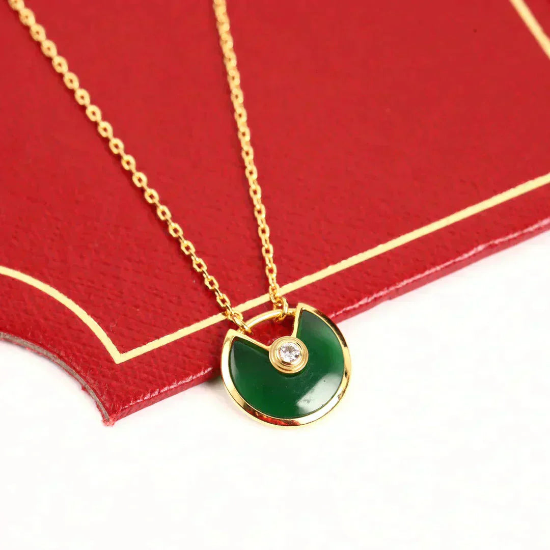 [Bloom]AMULETTE GOLD MALACHITE NECKLACE