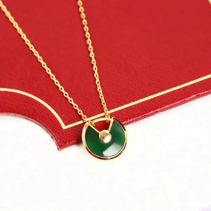 [Bloom]AMULETTE GOLD MALACHITE NECKLACE