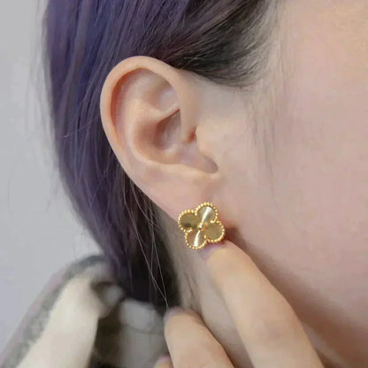 [Bloom]CLOVER MEDIUM 1 MOTIFS LASER EARRINGS