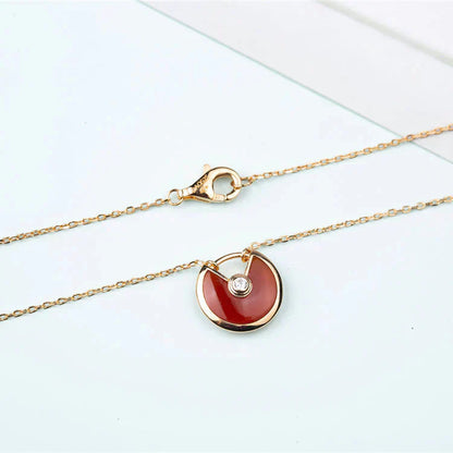 [Bloom]AMULETTE GOLD CARNELIAN ONYX NECKLACE